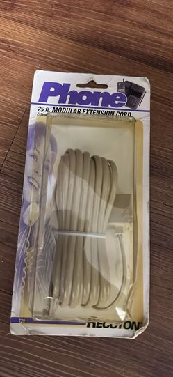Phone Line 25 Ft Phone Modular Extension Cord 