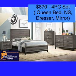 💥 FREE DELIVERY💥Brand new 4PC Queen Size Bedroom Set. 