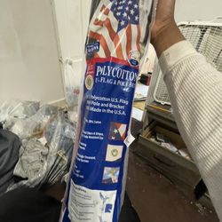 American Flag And Pole Set 