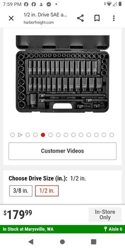Quinn 1/2 inch drive impact socket set