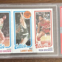 1980 Topps Larry Bird RC Rebounding Leaders