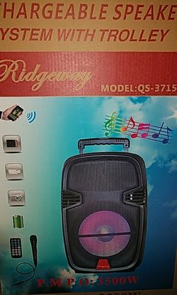 15 inch rechargeable Bluetooth speaker