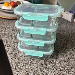 Glass Storage Containers / Set Of 4