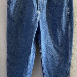 Vintage Lee’s Paper Bag Waist Women’s Acid Wash 80s Baggy Mom Jeans- 14P