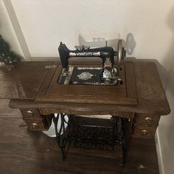 Antique Minnesota Sewing Machine Table