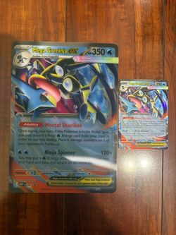 Pokemon Mega Greninja EX Mega Evolution Promo Lot of 2 Standard & Jumbo NM/M 💦