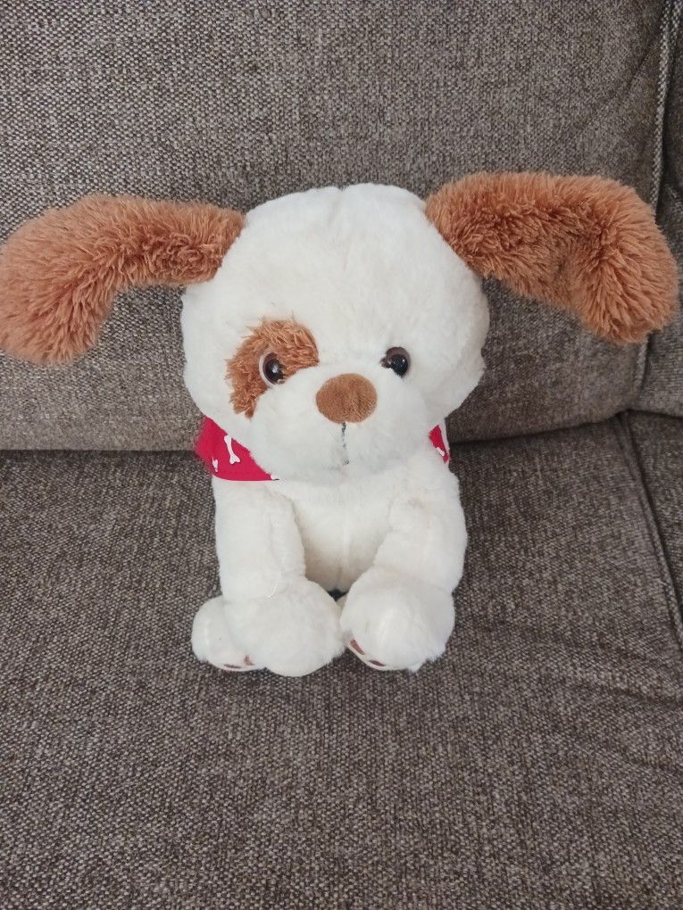Plush Puppy Ollie Dog Sings Talks Flaps Ears 11" By Cuddle Barn Great  Conditions 