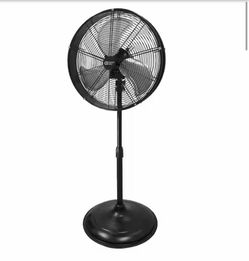20 in. Oscillating Pedestal Fan with Adjustable Height in Black