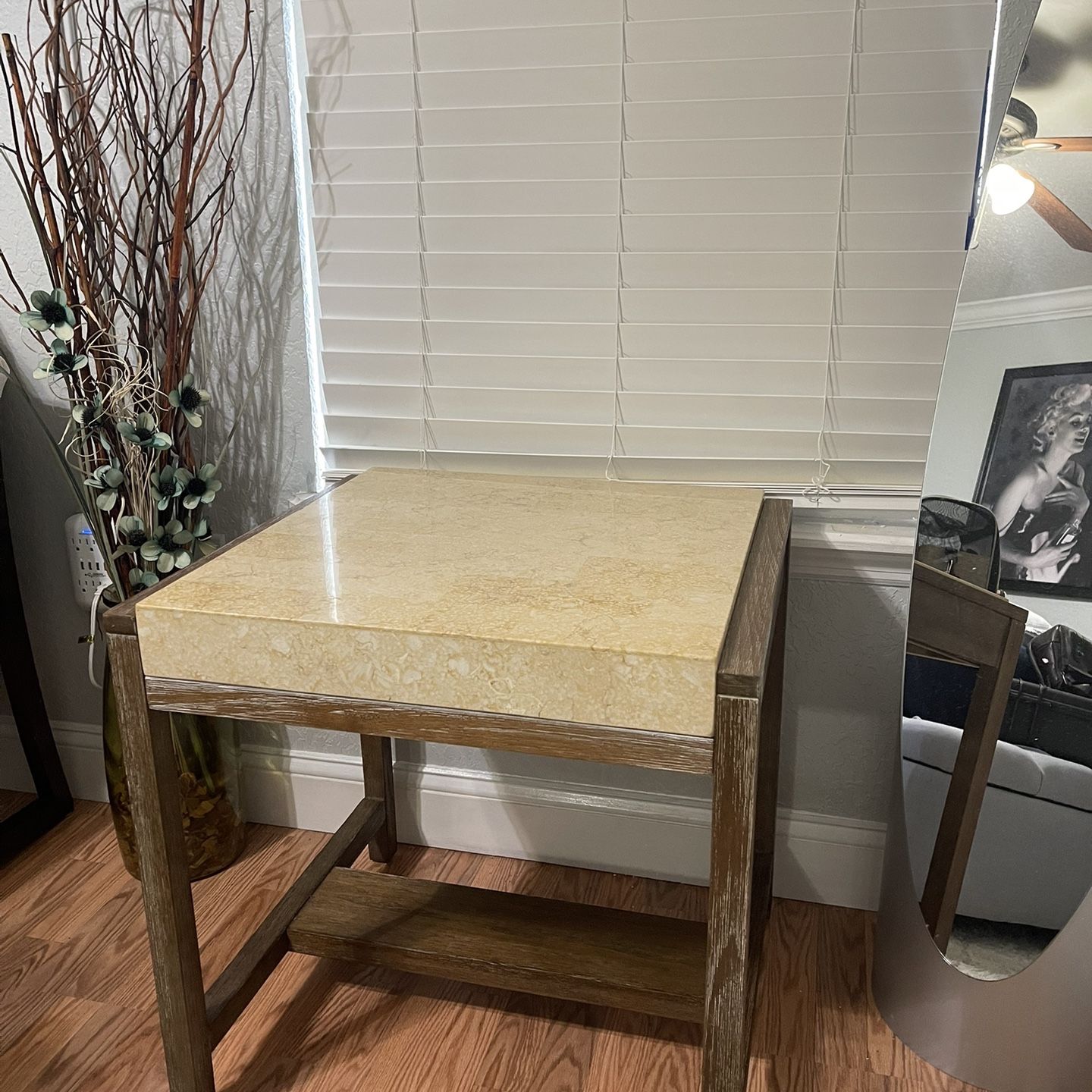 Side Table Set Of 2 Marble 