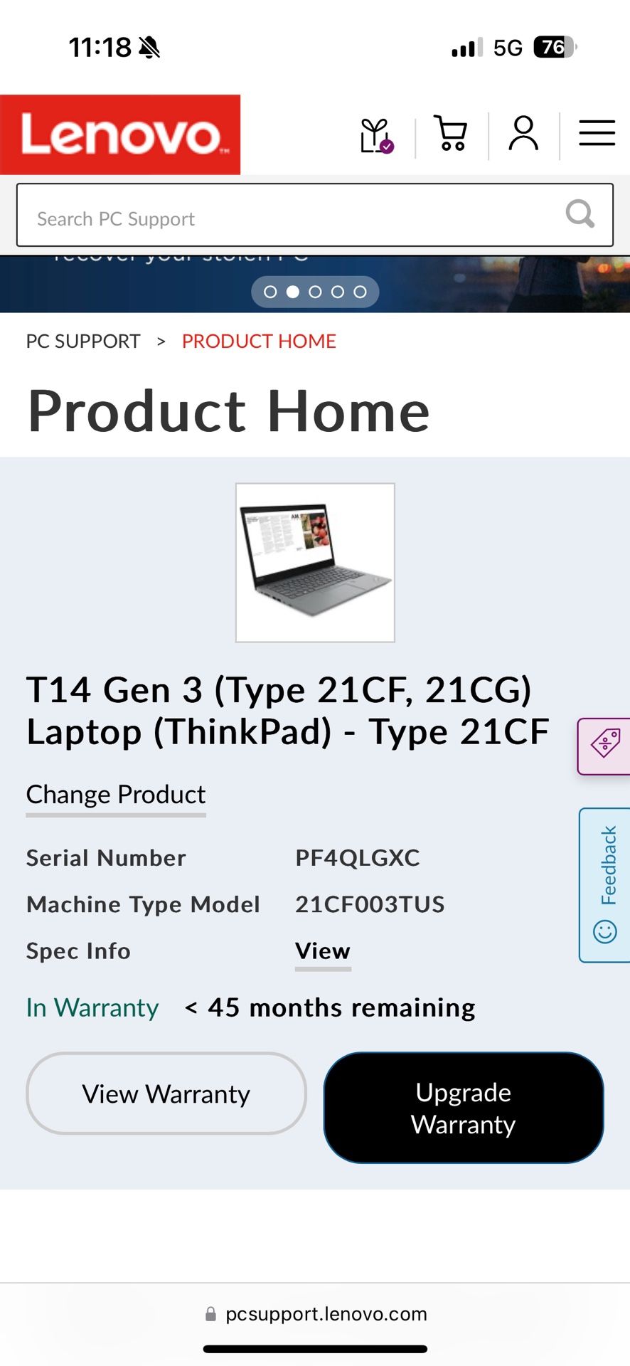 Lenovo Thinkpad T14 Gen3