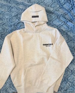 Kids Fear of God Essentials Hoodie Light Oatmeal