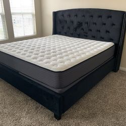 New In Box King Bed Frame With Mattress (Read Description Below)