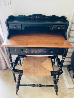 Ethan Allen Desk and matching Stool