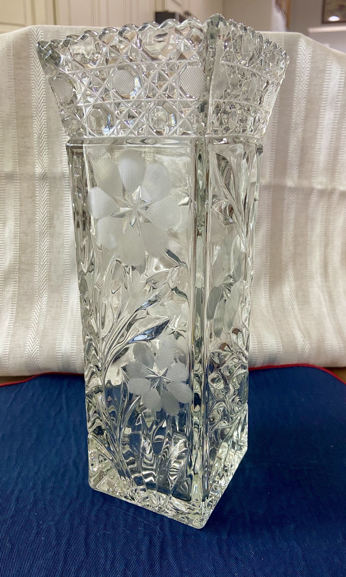 Antique “Innovation Cut Glass Line” #410 Vase