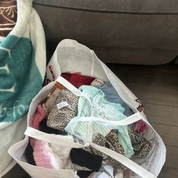 Baby Bundle A Huge Bag Of Clothes Toys And Walker And High Chair 