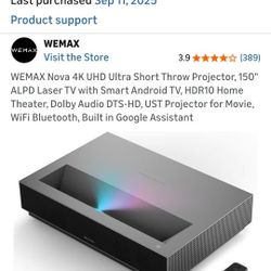 Projector barely used bought on  September.. room was not bi g en