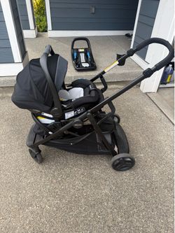 Graco car seat and graco double stroller