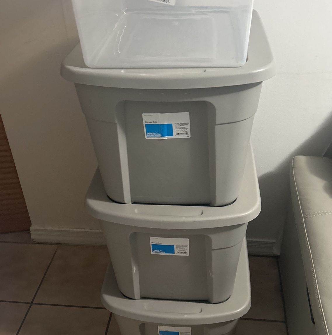 4 Pieces Box Containers Bins Storage Tote