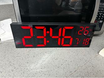 Large digital wall clock 16 inches