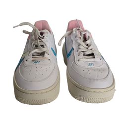 Nike Air Force 1 Shadow DZ5197-100 – White/Blue/Pink – Size 7.5W