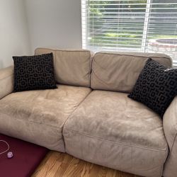 Sofa And Loveseat 100% top-grain leather Truffle Color