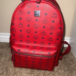 Candy Red MCM Backpack