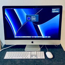 Apple iMac Slim 5K Retina 27in. Late 2015 A1418 32GB 4.12TB Fusion Core I7 4GHz With Keyboard & Mouse