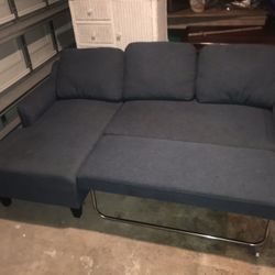Navy Blue Couch And Ottoman 