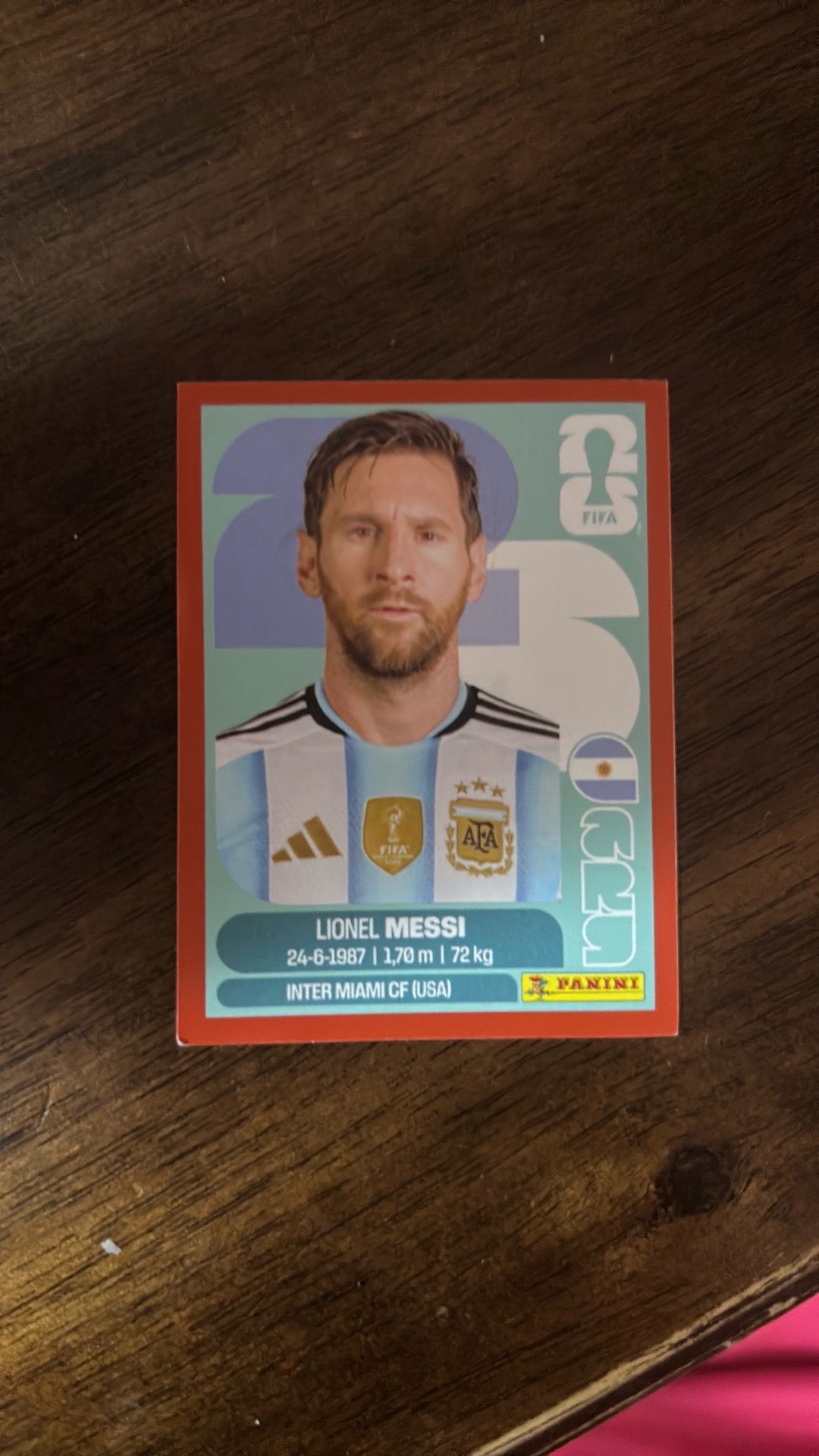 Red messi Panini 2026