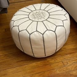 Leather Pouf 