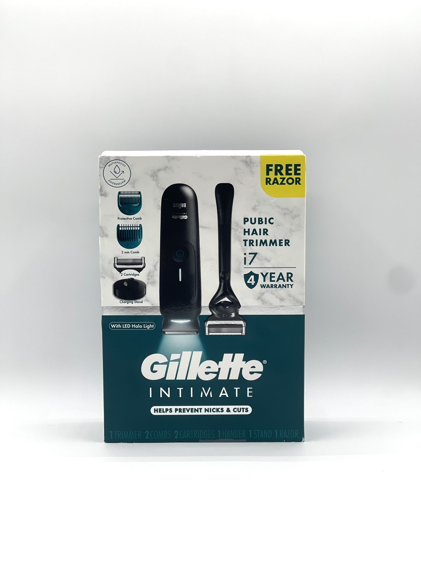 Gillette Intimate i7 Men’s Premium Body & Pubic Hair Trimmer w/ Razor