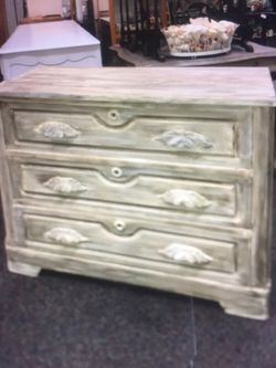 Antique vintage beach cottage shabby chic boho dresser chest of drawers