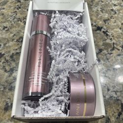 SKINN neck & décolletage advanced rejuvinating serum & cream set with leave on mask