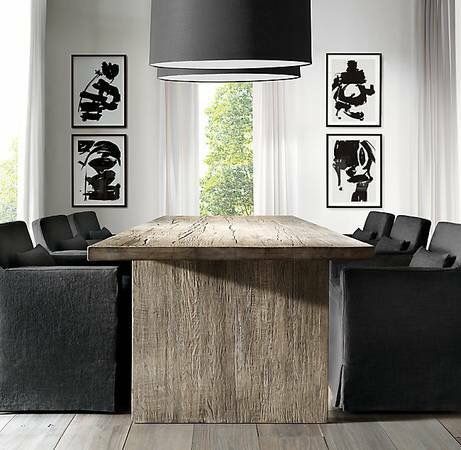 Rh reclaimed russian oak clearance dining table