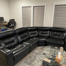 Power Recliner Leather Sectional