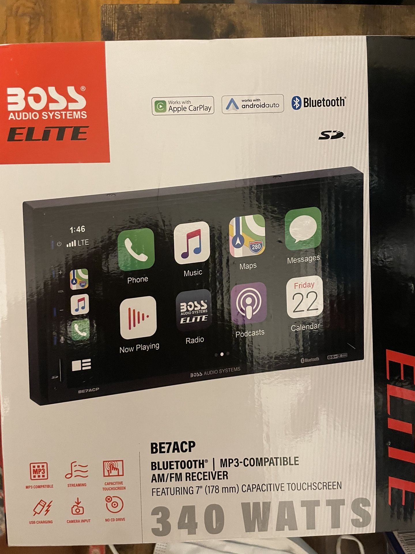 BOSS Audio 7-inch Android Auto/Apple CarPlay Touchscreen Digital Media Receiver