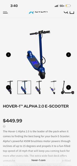 NEW HOVER 1 Alpha electric scooter Koreatown area