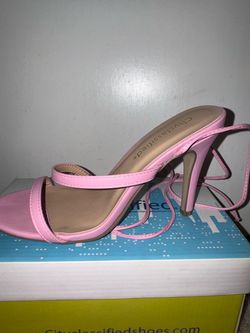 City Classified Pink Strappy Stiletto Heels