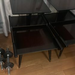 Mid-century Modern Three Tier End Tables