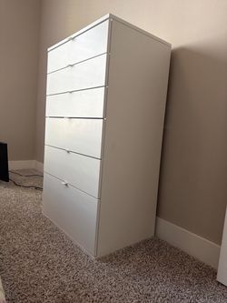 IKEA MALM 6-Drawer Tall Dresser — White, $100  OBO