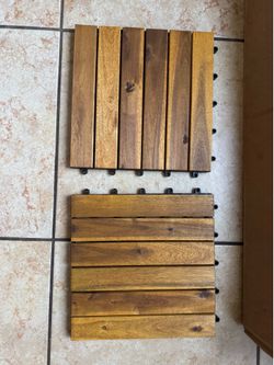 12x12 Acacia Wood Deck  Tiles  162 sq  ft
