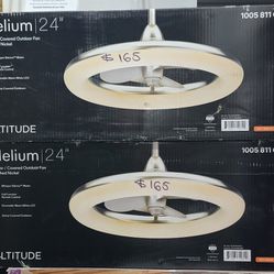 HELIUM ALTITUDE 24in Indoor /Covered Outdoor Ceiling Fan With Light 