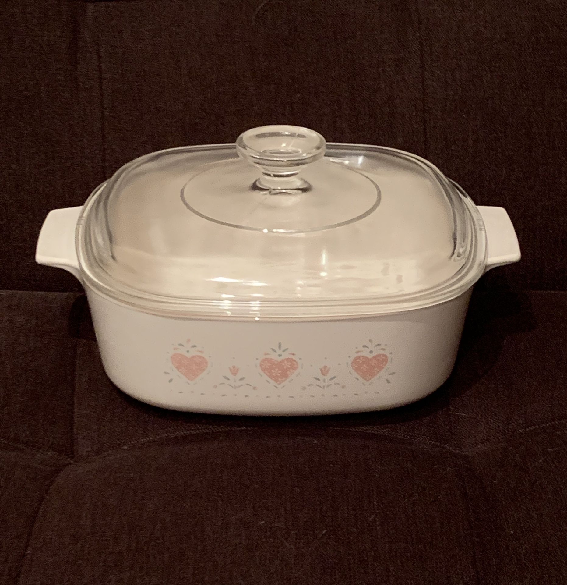 CorningWare Casserole Dish with Pyrex Lid—Forever Yours Pattern