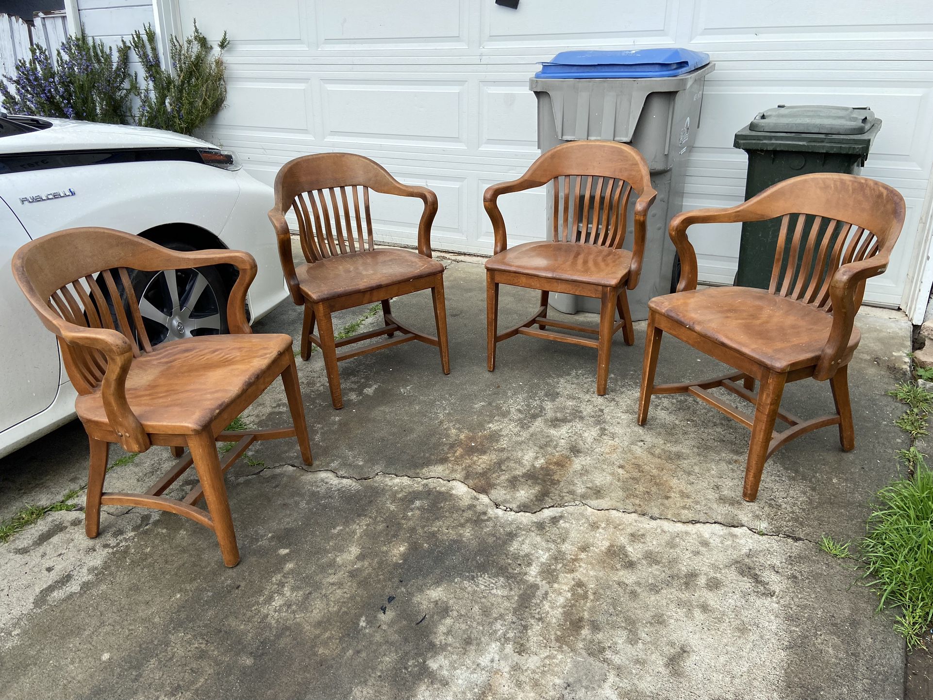 Antique Bankers Chair Set