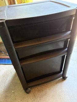 3 Drawer Storage Cart With Wheels 