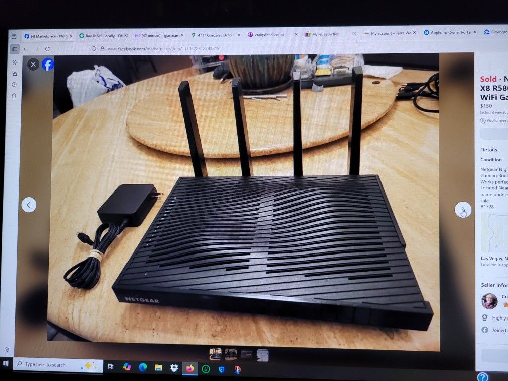 Netgear Nighthawk X8 R5800 AC5300 Tri-Band WiFi Gaming Router 
