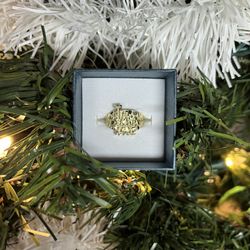 14k Gold LA Nugget Ring 