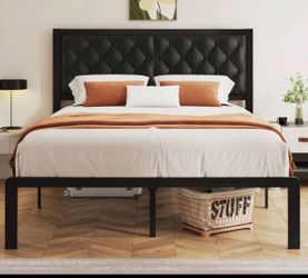 New Queen size Metal bedframe & box spring