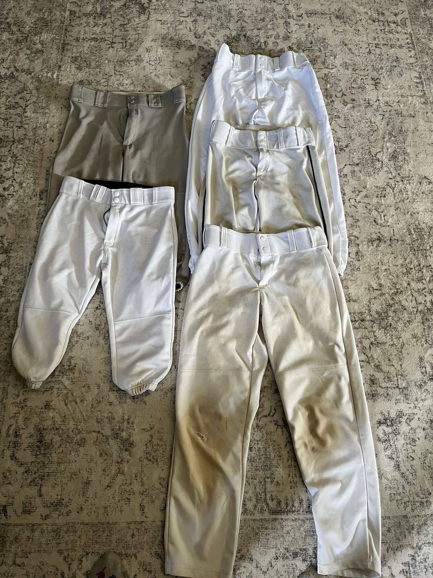 Boys Baseball Pants.  Worn But Still Have Life. Great Practice Uniform. One Is In Great Non Stained Condition.  Size Youth Large All For $20