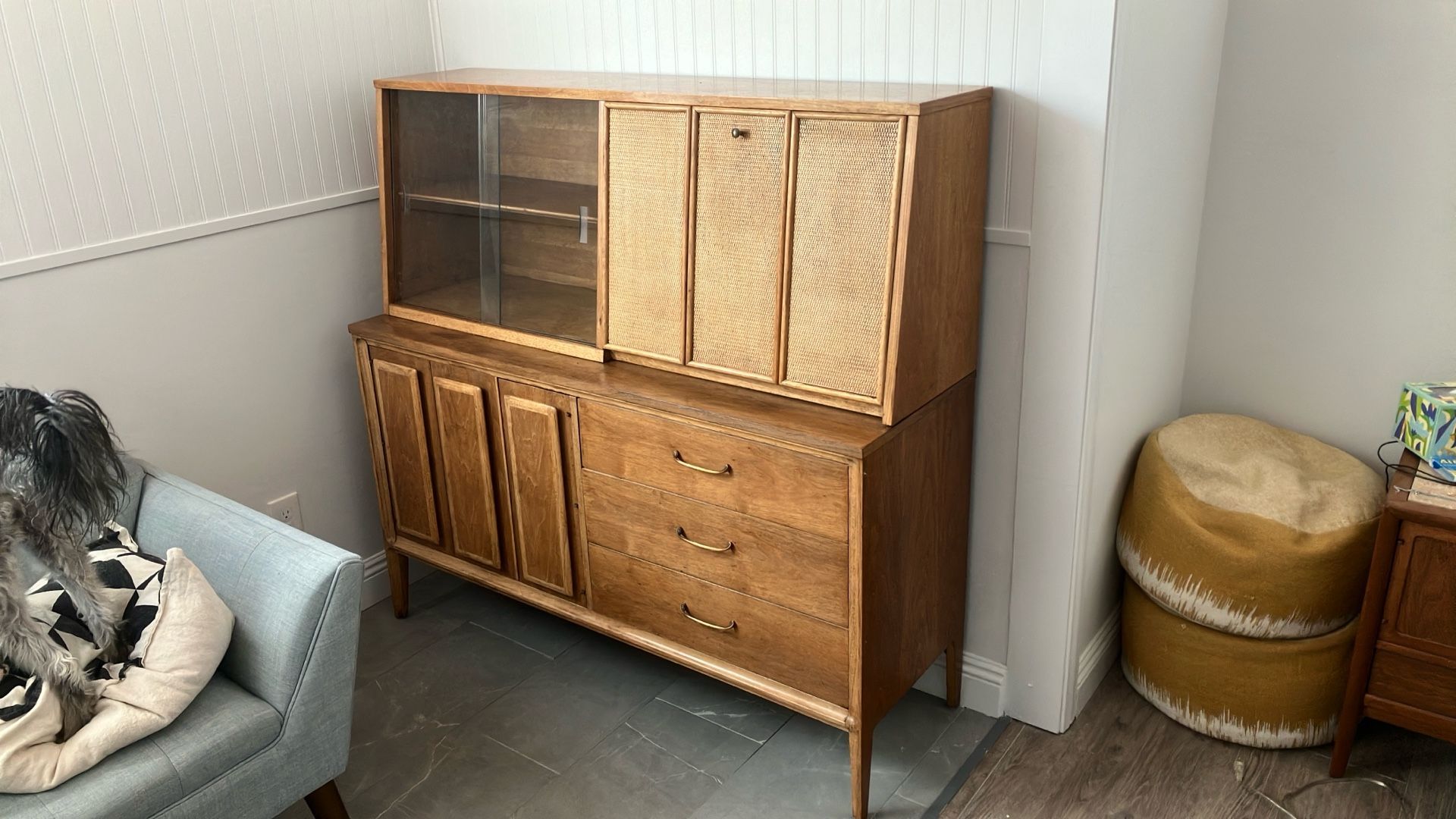 Broyhill Forward 70 MCM Hutch/Console/Credenza With Writing Desk